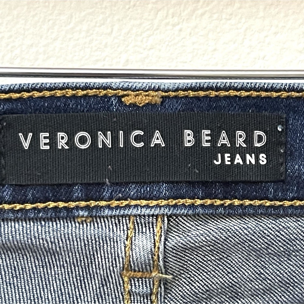VERONICA BEARD Carolyn 10" Baby Boot Dark Vintage Patch Pocket Kick Flare Jean27 - Picture 4 of 14